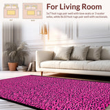 Ultra Soft Area Rug, Non Slip, Stain Resistant, Washable Area Rugs for Living Room, Bedroom, Feminine Blush Animal Print Aesthetic(Pink)