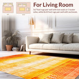 Ultra Soft Area Rug, Non Slip, Stain Resistant, Washable Area Rugs for Living Room, Bedroom, Stylish Soft Textural Appeal(Yellow)