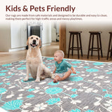 Ultra Soft Area Rug, Non Slip, Stain Resistant, Washable Area Rugs for Living Room, Bedroom, Contemporary Gray Kitchen High Traffic Area Carpet(Gray)