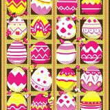 Ultra Soft Area Rug, Non Slip, Stain Resistant, Washable Area Rugs for Living Room, Bedroom, Festive Springtime Egg Motif(Pink)