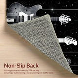 Ultra Soft Area Rug, Non Slip, Stain Resistant, Washable Area Rugs for Living Room, Bedroom, Modern 3D Guitar Artistry(Gray)