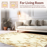 Ivory Garden Motif for Living Space Charm(Beige)
