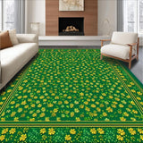 Ultra Soft Area Rug, Non Slip, Stain Resistant, Washable Area Rugs for Living Room, Bedroom, Serene Pastel Clover Design(Green)