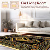 Elegant Earthy Colorful Medallion(Black)