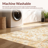 Ultra Soft Area Rug, Non Slip, Stain Resistant, Washable Area Rugs for Living Room, Bedroom, Stylish Soft Natural Palette(Beige)