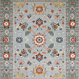 Ultra Soft Area Rug, Non Slip, Stain Resistant, Washable Area Rugs for Living Room, Bedroom, Stylish Grey Geometric Arrangement(Gray)