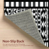 Ultra Soft Area Rug, Non Slip, Stain Resistant, Washable Area Rugs for Living Room, Bedroom, Artistic Bold Animal Print Appeal(Black)