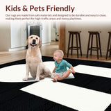 Modern Quirky Heart Patterned Mat(White)