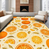 Ultra Soft Area Rug, Non Slip, Stain Resistant, Washable Area Rugs for Living Room, Bedroom, Vibrant Oval Shaggy Elegance(Orange)
