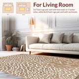 Ultra Soft Area Rug, Non Slip, Stain Resistant, Washable Area Rugs for Living Room, Bedroom, Tufted Wool Entryway Rug for Minimalist Decor(Beige)