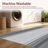 Ultra Soft Area Rug, Non Slip, Stain Resistant, Washable Area Rugs for Living Room, Bedroom, Striking Contemporary Diamond Formation(Gray)