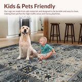 Ultra Soft Area Rug, Non Slip, Stain Resistant, Washable Area Rugs for Living Room, Bedroom, Luxurious Cosmic Textured Visuals(Gray)