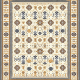 Ultra Soft Area Rug, Non Slip, Stain Resistant, Washable Area Rugs for Living Room, Bedroom, Chic Neutral Tiled Aesthetic(Beige)