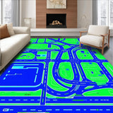 Brightly Colored Traffic Landscape(Green)
