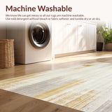 Ultra Soft Area Rug, Non Slip, Stain Resistant, Washable Area Rugs for Living Room, Bedroom, Contemporary Beige Distressed Area With Artistic Faded(Beige)