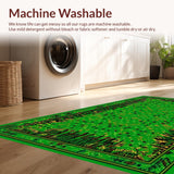 Ultra Soft Area Rug, Non Slip, Stain Resistant, Washable Area Rugs for Living Room, Bedroom, Youthful Exotic Animal Pattern Appeal(Green)