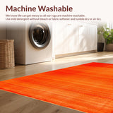 Ultra Soft Area Rug, Non Slip, Stain Resistant, Washable Area Rugs for Living Room, Bedroom, Contemporary Rich Orange Aesthetic(Orange)