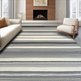 Contemporary Neutral Striped Elegance(Black)