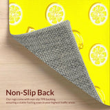 Ultra Soft Area Rug, Non Slip, Stain Resistant, Washable Area Rugs for Living Room, Bedroom, Joyful Modern Geometric Arrangement(Yellow)