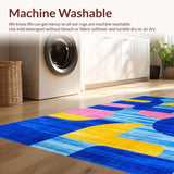 Playful Swirling Abstract Shapes(Blue)