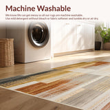 Ultra Soft Area Rug, Non Slip, Stain Resistant, Washable Area Rugs for Living Room, Bedroom, Abstract Boho Dining Room(Beige)
