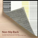 Ultra Soft Area Rug, Non Slip, Stain Resistant, Washable Area Rugs for Living Room, Bedroom, Geometric Minimalist Layered Texture(Gold)