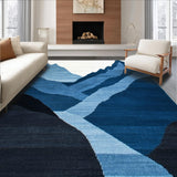 Charming Rustic Indigo Landscape Motif(Blue)
