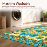 Ultra Soft Area Rug, Non Slip, Stain Resistant, Washable Area Rugs for Living Room, Bedroom, Intricate Geometric Artistry Piece(Yellow)