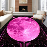 Ultra Soft Area Rug, Non Slip, Stain Resistant, Washable Area Rugs for Living Room, Bedroom, Whimsical Botanical Monochrome Patterns(Pink)