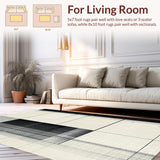 Modern Entryway Featuring Artful Pinstripe Bands and Sleek Graphic Detailing(Beige)