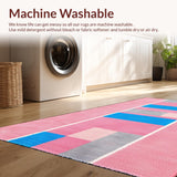 Ultra Soft Area Rug, Non Slip, Stain Resistant, Washable Area Rugs for Living Room, Bedroom, Charming Interactive Game Design(Pink)