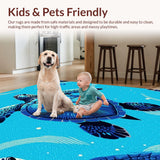 Ultra Soft Area Rug, Non Slip, Stain Resistant, Washable Area Rugs for Living Room, Bedroom, Modern Sea Turtle Coastal Bedroom Low Pile Rug(Blue)
