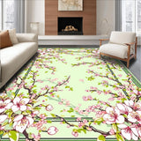 Ultra Soft Area Rug, Non Slip, Stain Resistant, Washable Area Rugs for Living Room, Bedroom, Serene Botanical Harmony Composition(Beige)
