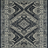Ultra Soft Area Rug, Non Slip, Stain Resistant, Washable Area Rugs for Living Room, Bedroom, Chic Distressed Floral Composition(Black)