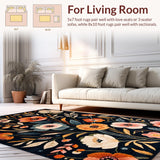 Luxurious Floral Accents in Dark(Black)