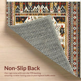 Ultra Soft Area Rug, Non Slip, Stain Resistant, Washable Area Rugs for Living Room, Bedroom, Neutral Tribal Geometric Living Room Stain-Resistant Rug(Blue)