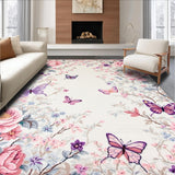 Charming Pink Garden Motif(Ivory)