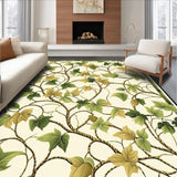 Ivy League Beige & Green Artistic Design Area(Beige)