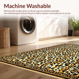 Ultra Soft Area Rug, Non Slip, Stain Resistant, Washable Area Rugs for Living Room, Bedroom, Elegant Earth Tone Animal Shape(Beige)