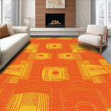 Ultra Soft Area Rug, Non Slip, Stain Resistant, Washable Area Rugs for Living Room, Bedroom, Vibrant Playful Fish Aesthetic(Orange)