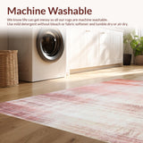 Ultra Soft Area Rug, Non Slip, Stain Resistant, Washable Area Rugs for Living Room, Bedroom, Artistic Tie-Dye Fuzzy Texture(Pink)