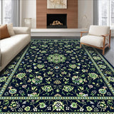 Ultra Soft Area Rug, Non Slip, Stain Resistant, Washable Area Rugs for Living Room, Bedroom, Cozy Earthy Tone Composition(Blue)