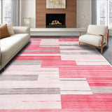 Ultra Soft Area Rug, Non Slip, Stain Resistant, Washable Area Rugs for Living Room, Bedroom, Trendy Marbleized Abstract Aesthetic(Pink)