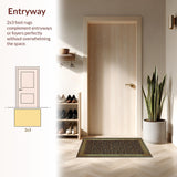 Ultra Soft Area Rug, Non Slip, Stain Resistant, Washable Area Rugs for Living Room, Bedroom, Lustrous Gold Textured Fantasy(Gold)