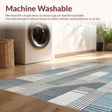 Ultra Soft Area Rug, Non Slip, Stain Resistant, Washable Area Rugs for Living Room, Bedroom, Sleek Contemporary Abstract Elements(Gray)
