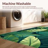 Ultra Soft Area Rug, Non Slip, Stain Resistant, Washable Area Rugs for Living Room, Bedroom, Vibrant Nature-Inspired Accent Design(Green)