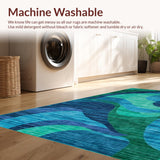 Contemporary Bold Swirling Elements(Blue)