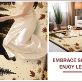 Ultra Soft Area Rug, Non Slip, Stain Resistant, Washable Area Rugs for Living Room, Bedroom, Vintage Nature-Inspired Design(Brown)