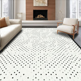 Ultra Soft Area Rug, Non Slip, Stain Resistant, Washable Area Rugs for Living Room, Bedroom, Chic Monochrome Fun Texture(White)