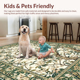 Ultra Soft Area Rug, Non Slip, Stain Resistant, Washable Area Rugs for Living Room, Bedroom, Serene Earthy Tone Elements(Beige)